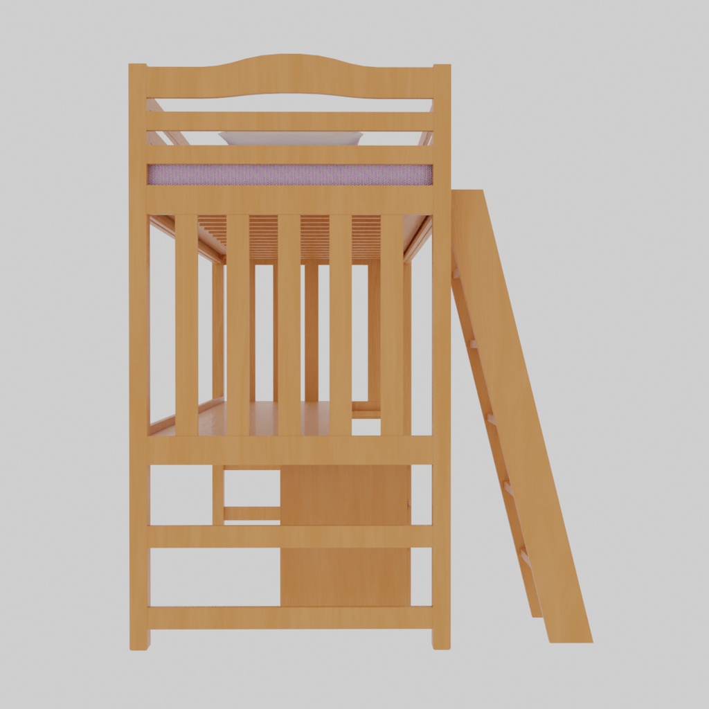 【Blender】 ロフトベッドとチェスト Loft bed and chest
