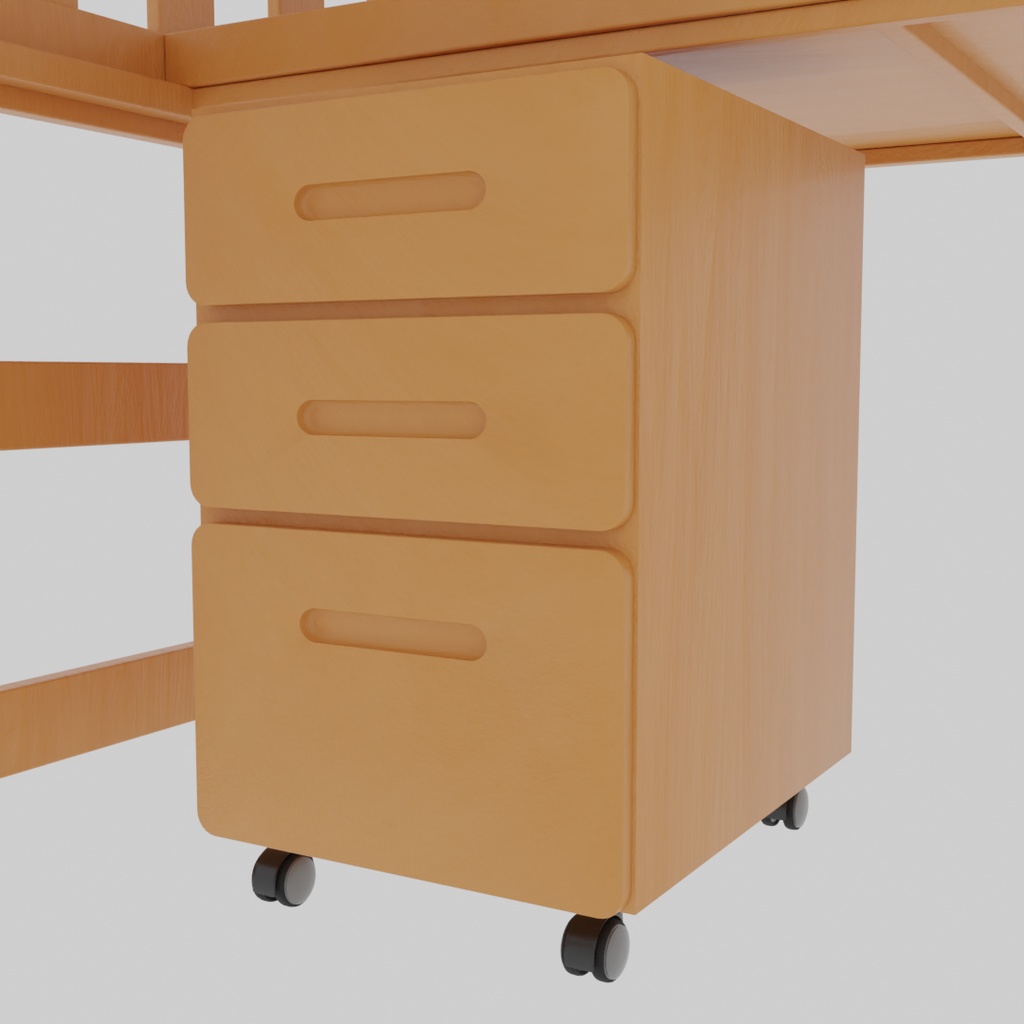 【Blender】 ロフトベッドとチェスト Loft bed and chest