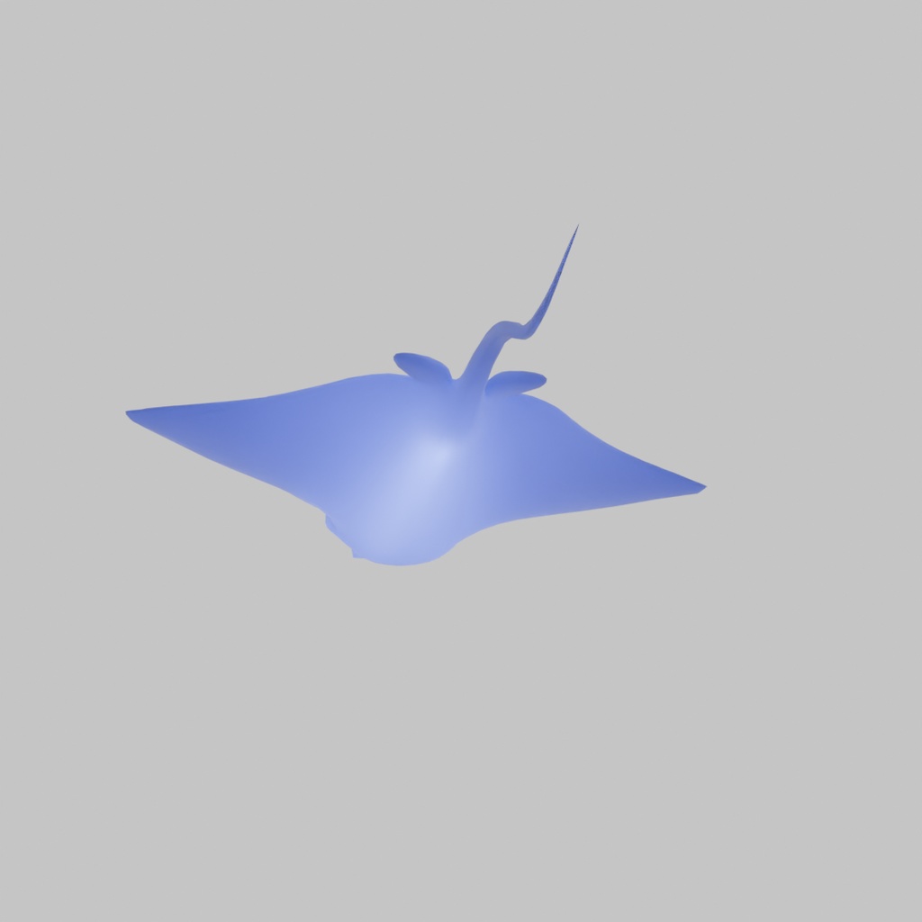 【Blender】 エイとマンタの間接照明 Indirect lighting of stingray and manta ray