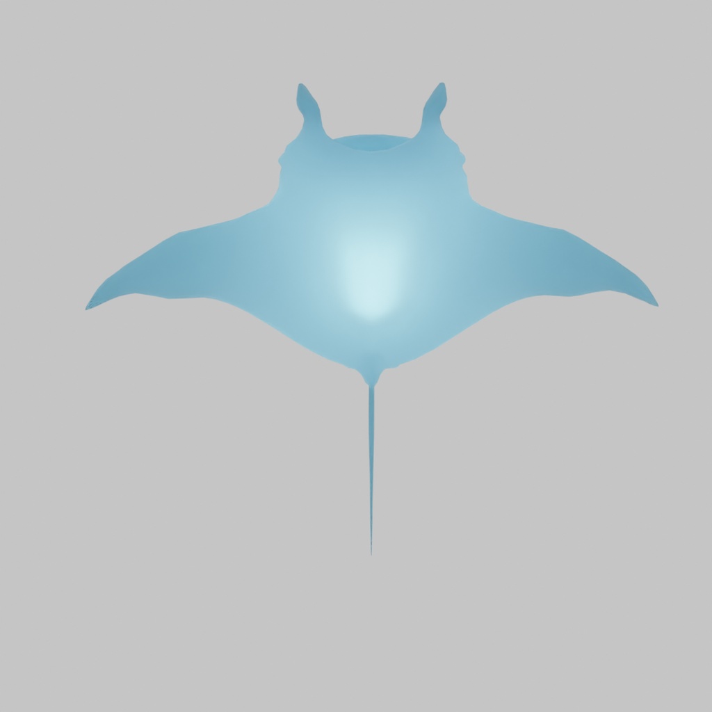 【Blender】 エイとマンタの間接照明 Indirect lighting of stingray and manta ray