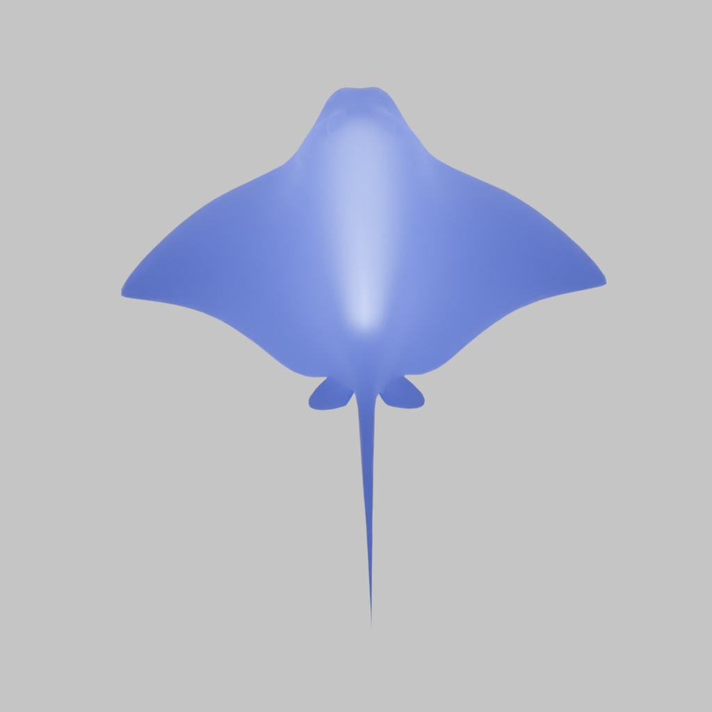【Blender】 エイとマンタの間接照明 Indirect lighting of stingray and manta ray