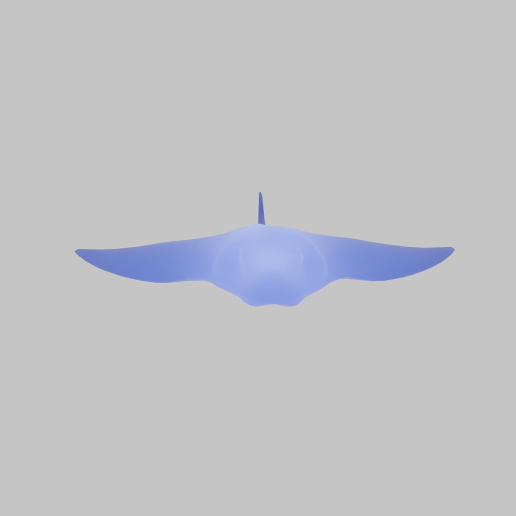 【Blender】 エイとマンタの間接照明 Indirect lighting of stingray and manta ray