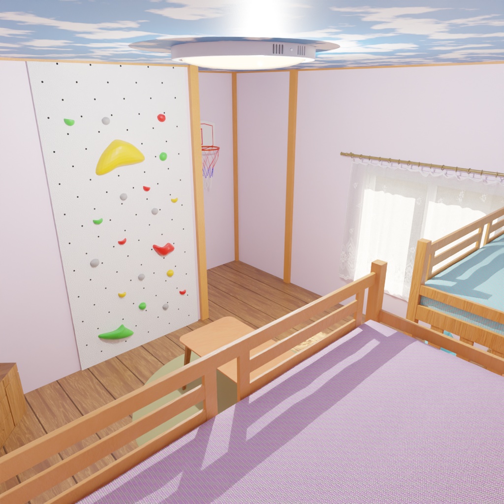 【Blender】 子供部屋(2人タイプ) Children's room (2-person type)