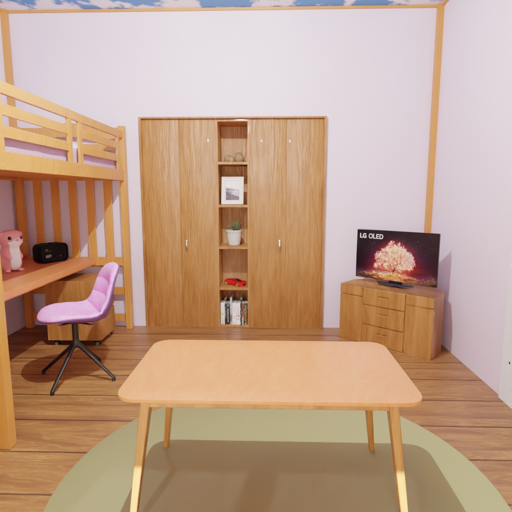 【Blender】 子供部屋(2人タイプ) Children's room (2-person type)