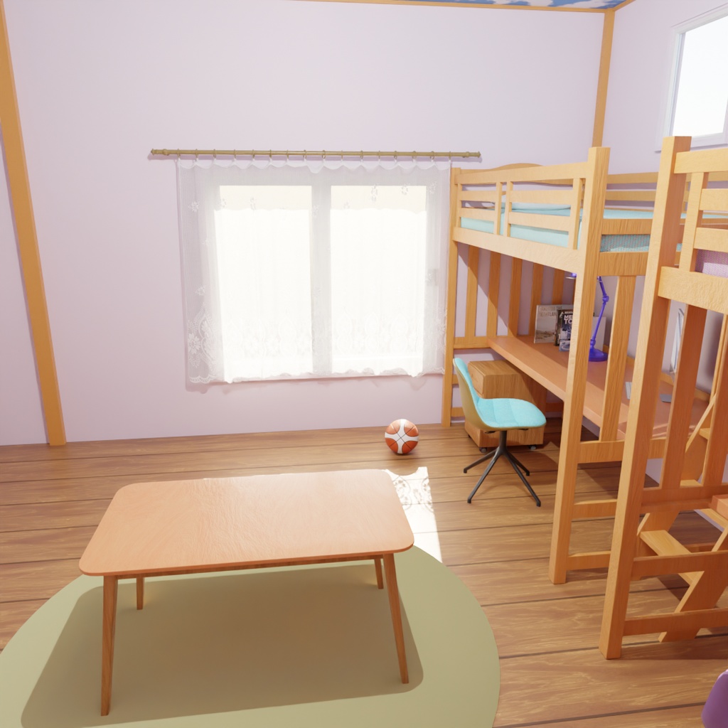 【Blender】 子供部屋(2人タイプ) Children's room (2-person type)