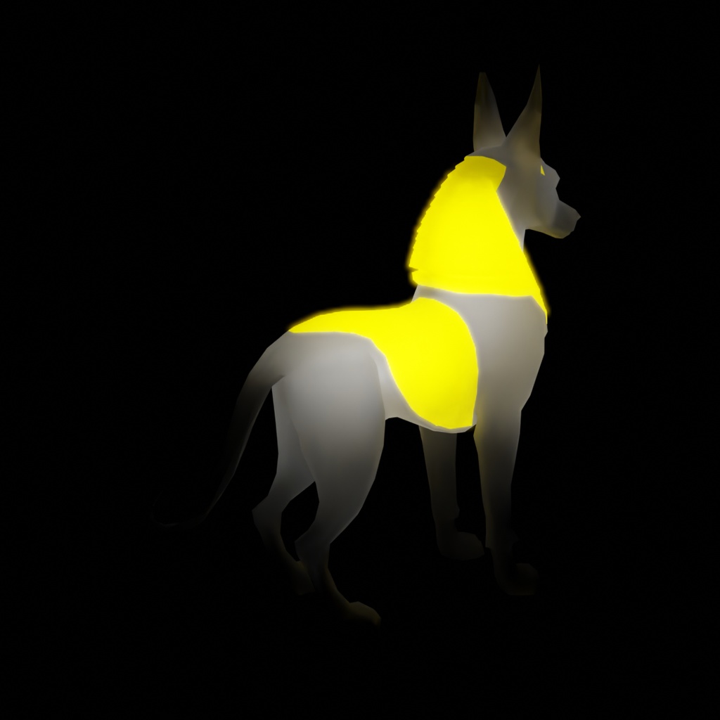 【Blender】 メジェドとアヌビスの間接照明 Indirect lighting of Medjed and Anubis