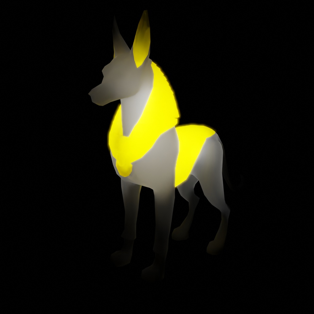【Blender】 メジェドとアヌビスの間接照明 Indirect lighting of Medjed and Anubis