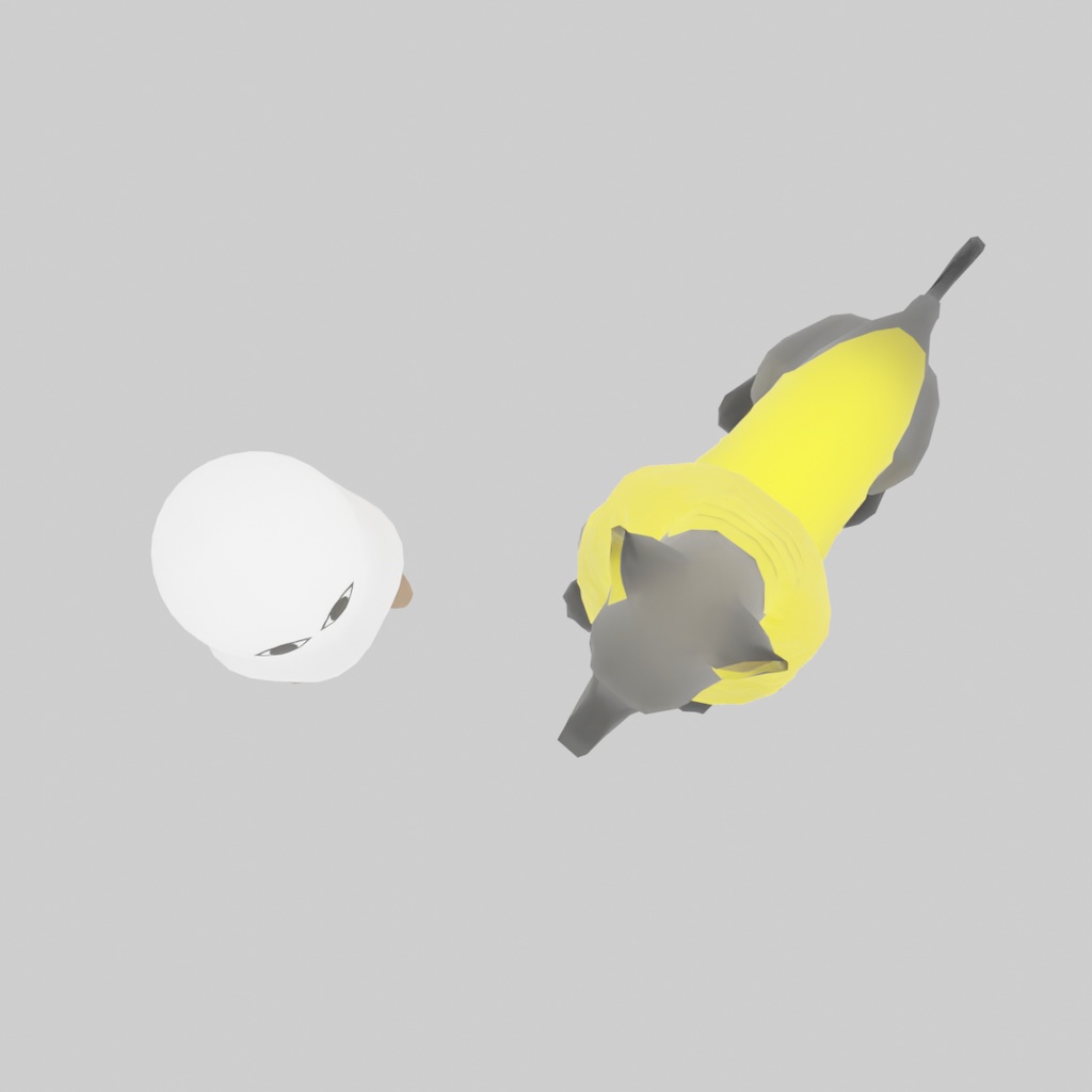 【Blender】 メジェドとアヌビスの間接照明 Indirect lighting of Medjed and Anubis