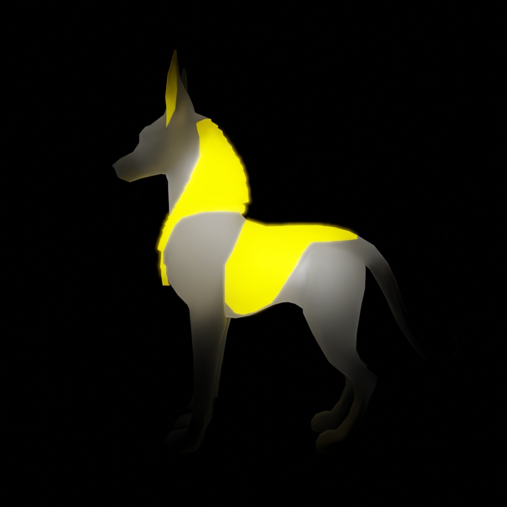 【Blender】 メジェドとアヌビスの間接照明 Indirect lighting of Medjed and Anubis