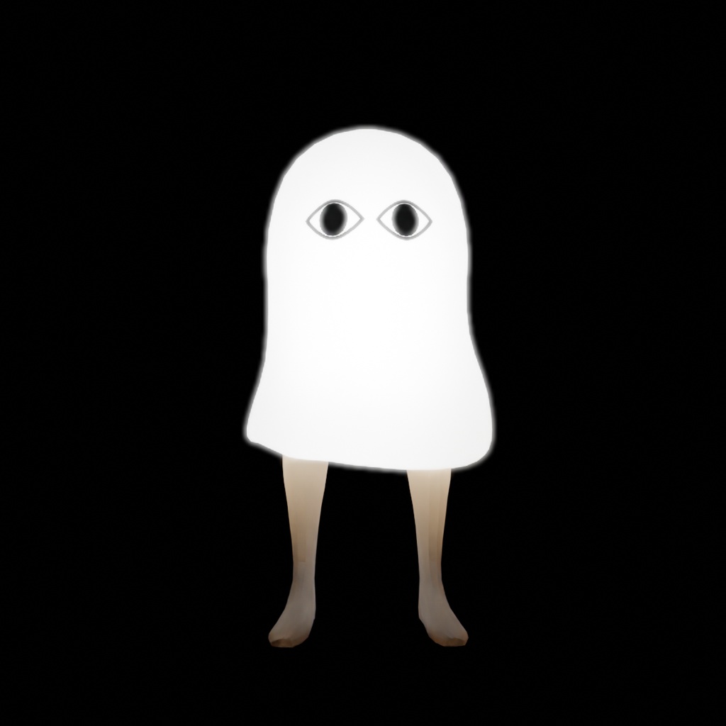 【Blender】 メジェドとアヌビスの間接照明 Indirect lighting of Medjed and Anubis