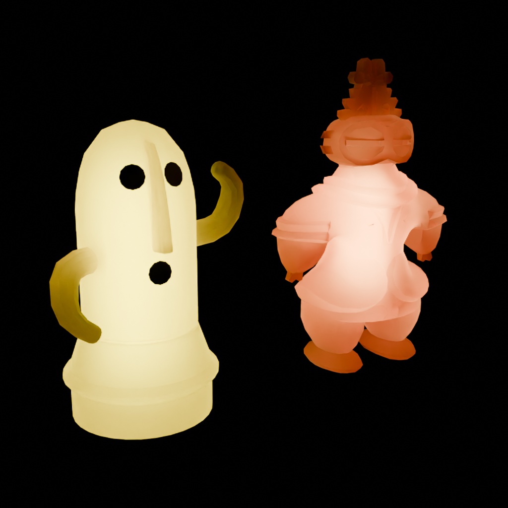 【Blender】 埴輪と土偶の間接照明 Indirect lighting of haniwa and dogu