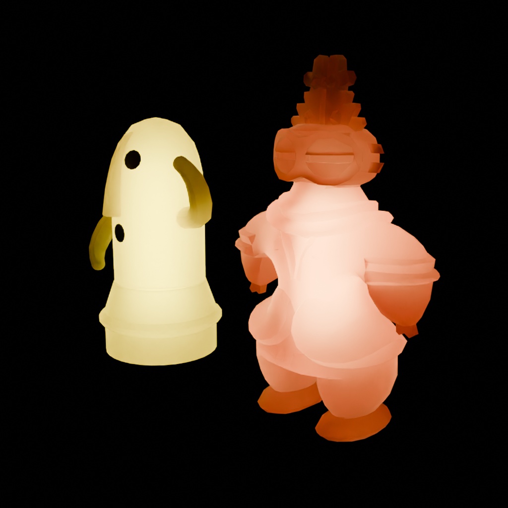【Blender】 埴輪と土偶の間接照明 Indirect lighting of haniwa and dogu