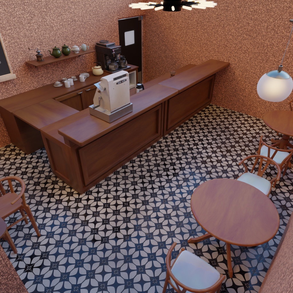 【Blender】 小さなカフェ『Le Pole』 Small cafe “Le Pole"