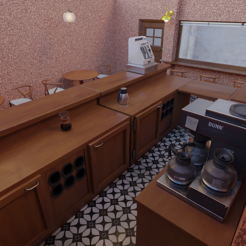 【Blender】 小さなカフェ『Le Pole』 Small cafe “Le Pole"