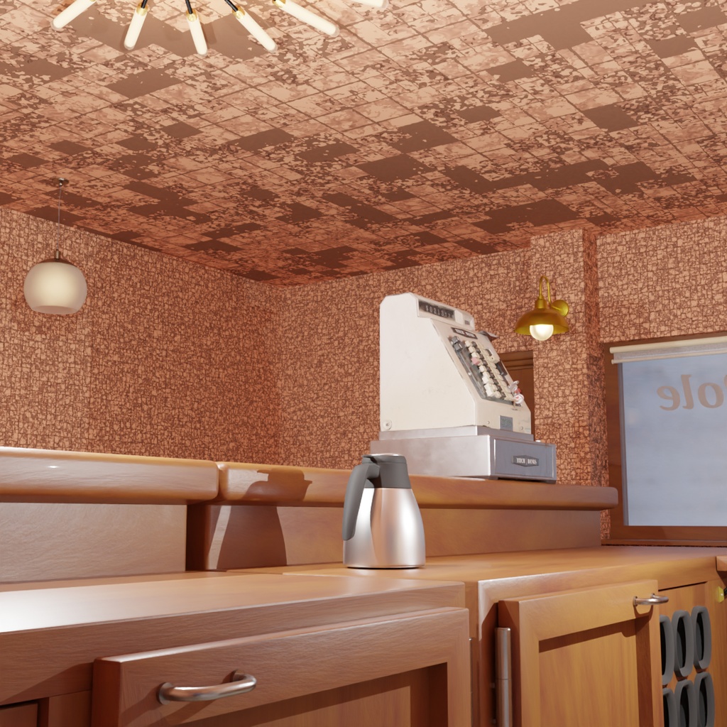 【Blender】 小さなカフェ『Le Pole』 Small cafe “Le Pole"