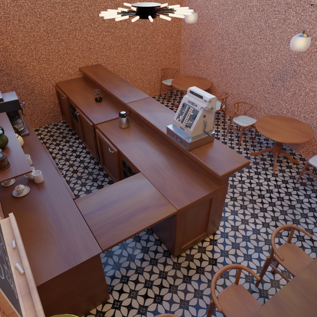 【Blender】 小さなカフェ『Le Pole』 Small cafe “Le Pole"