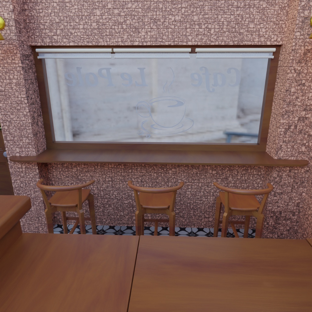【Blender】 小さなカフェ『Le Pole』 Small cafe “Le Pole"
