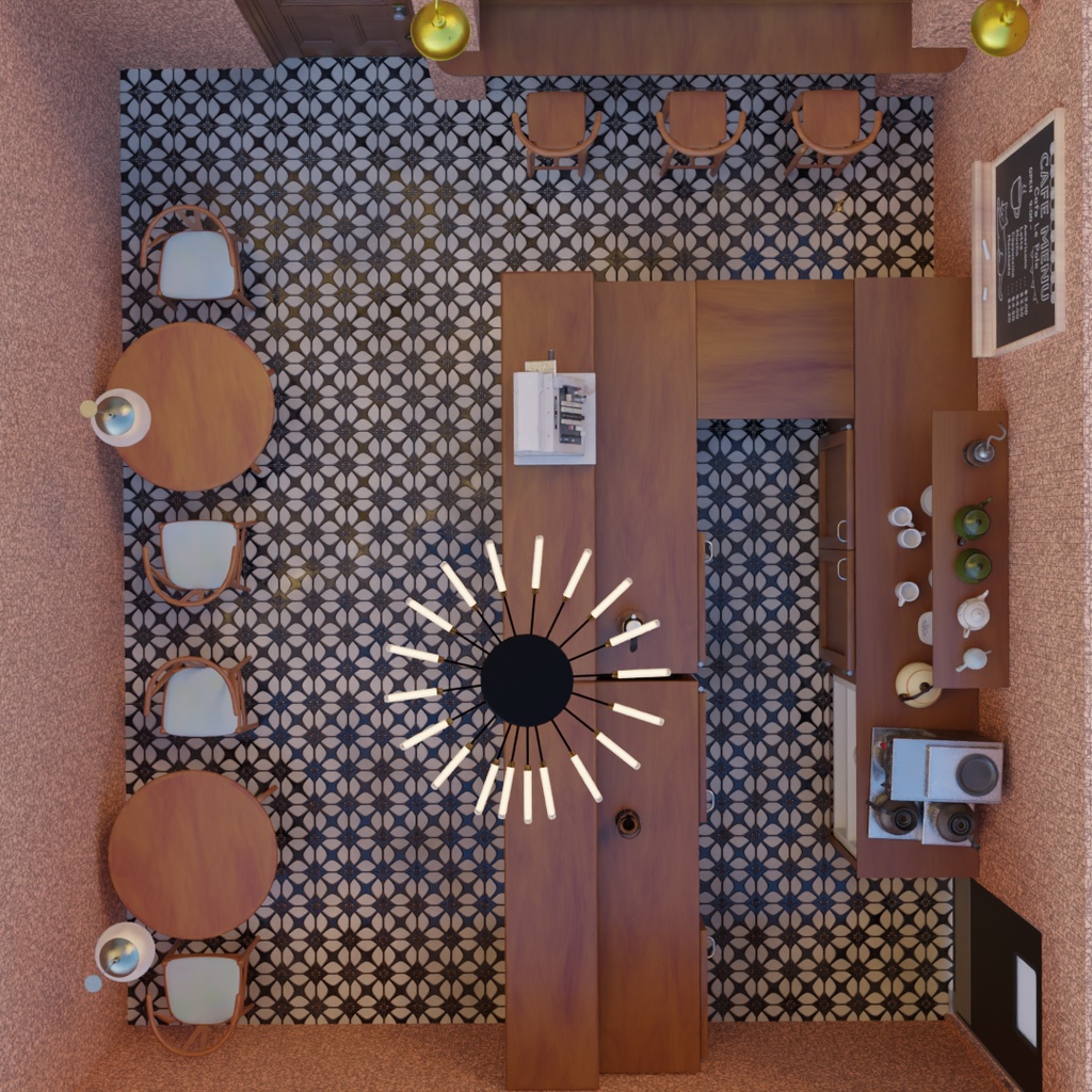 【Blender】 小さなカフェ『Le Pole』 Small cafe “Le Pole"