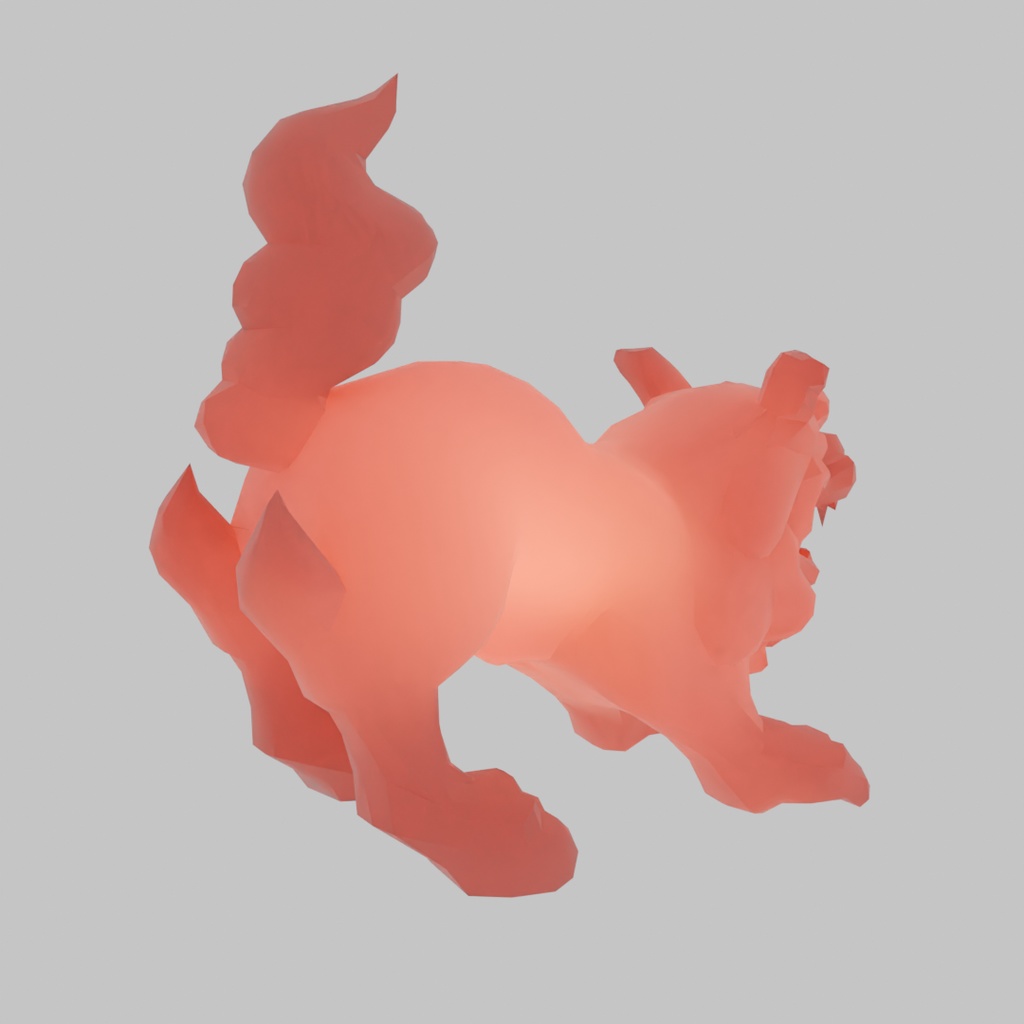 【Blender】 シーサーの間接照明 Indirect lighting of Shisa