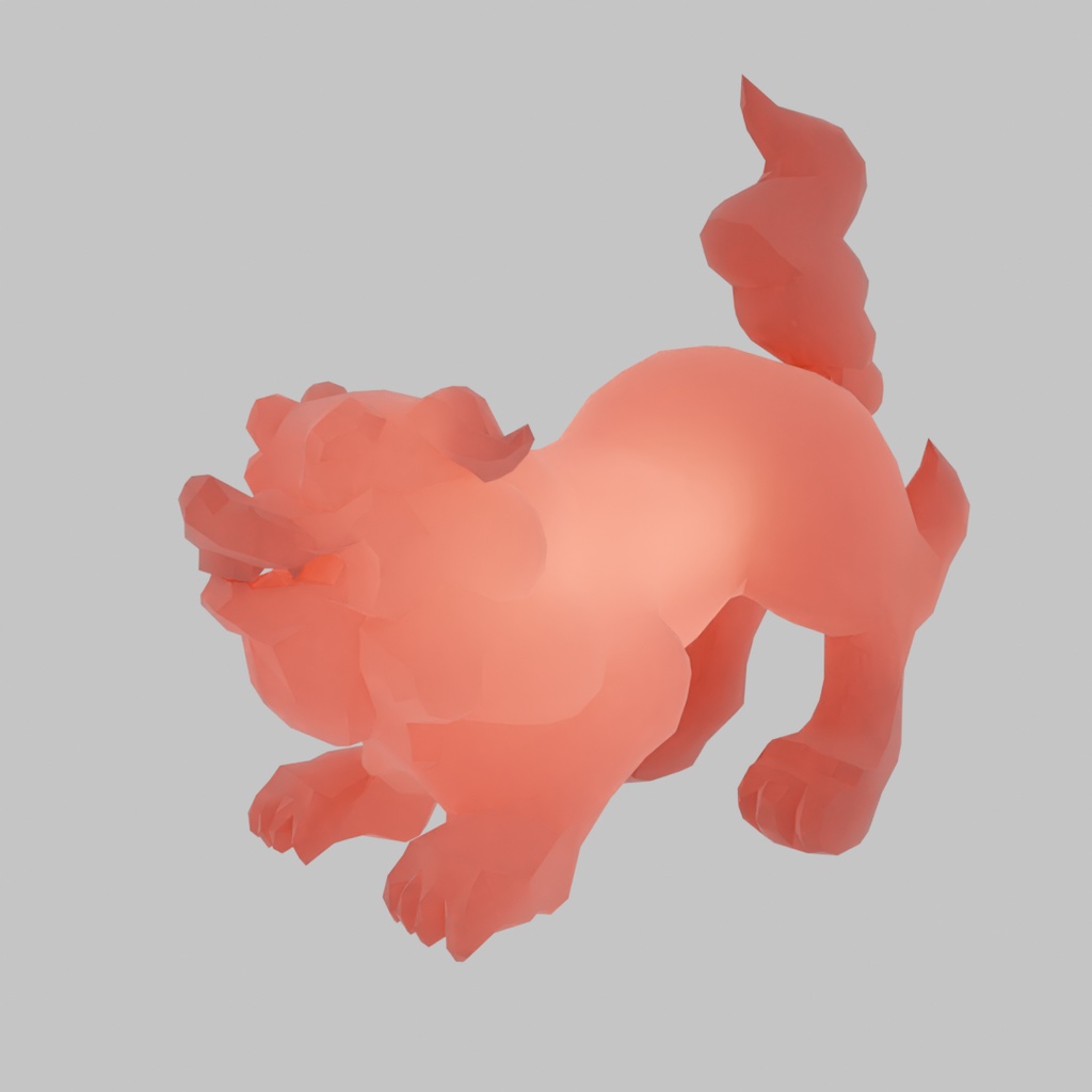【Blender】 シーサーの間接照明 Indirect lighting of Shisa