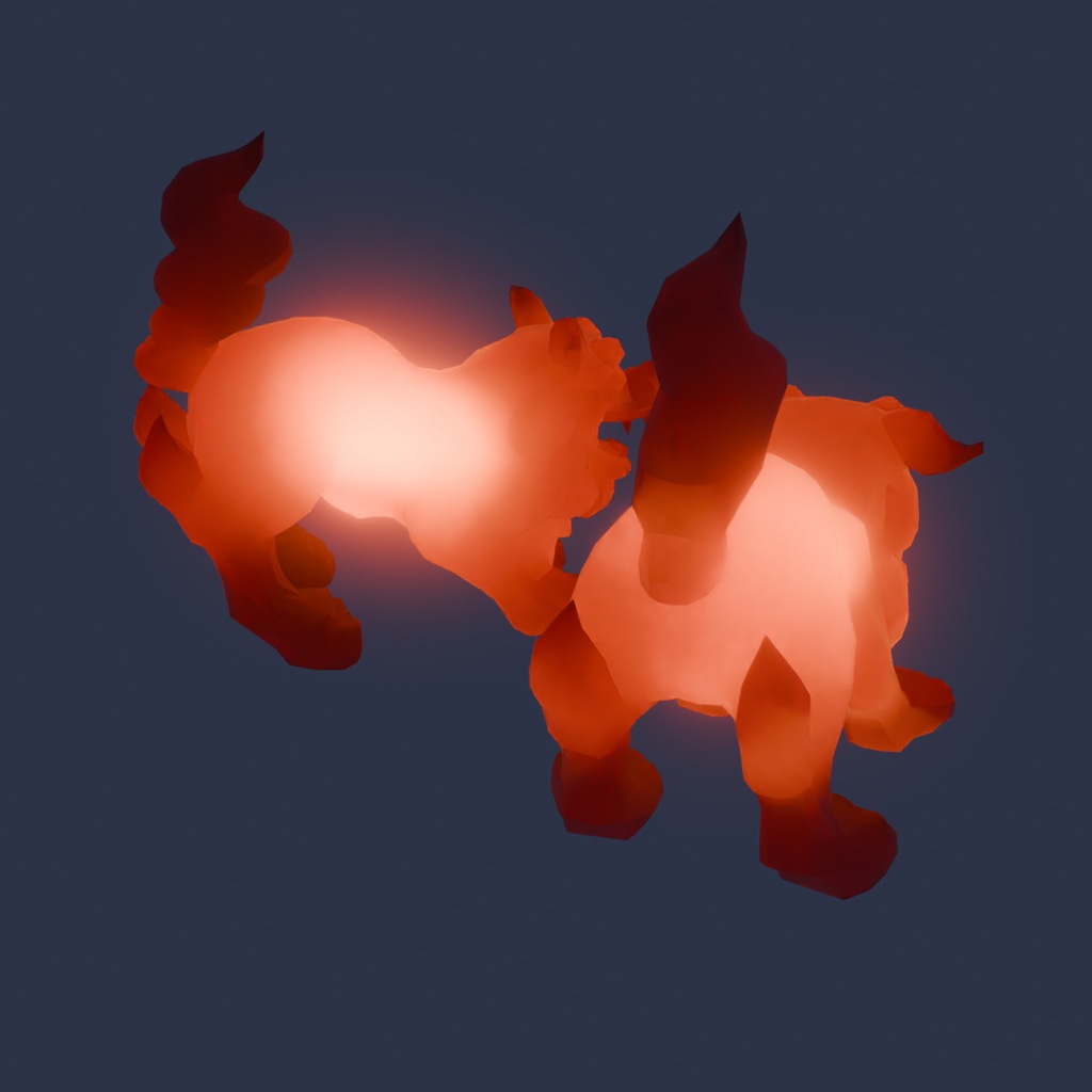 【Blender】 シーサーの間接照明 Indirect lighting of Shisa