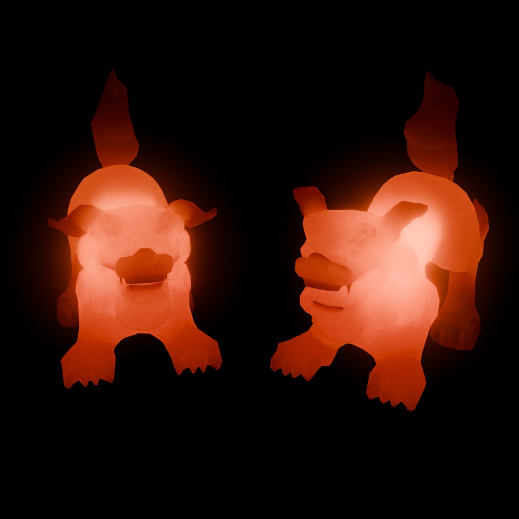 【Blender】 シーサーの間接照明 Indirect lighting of Shisa