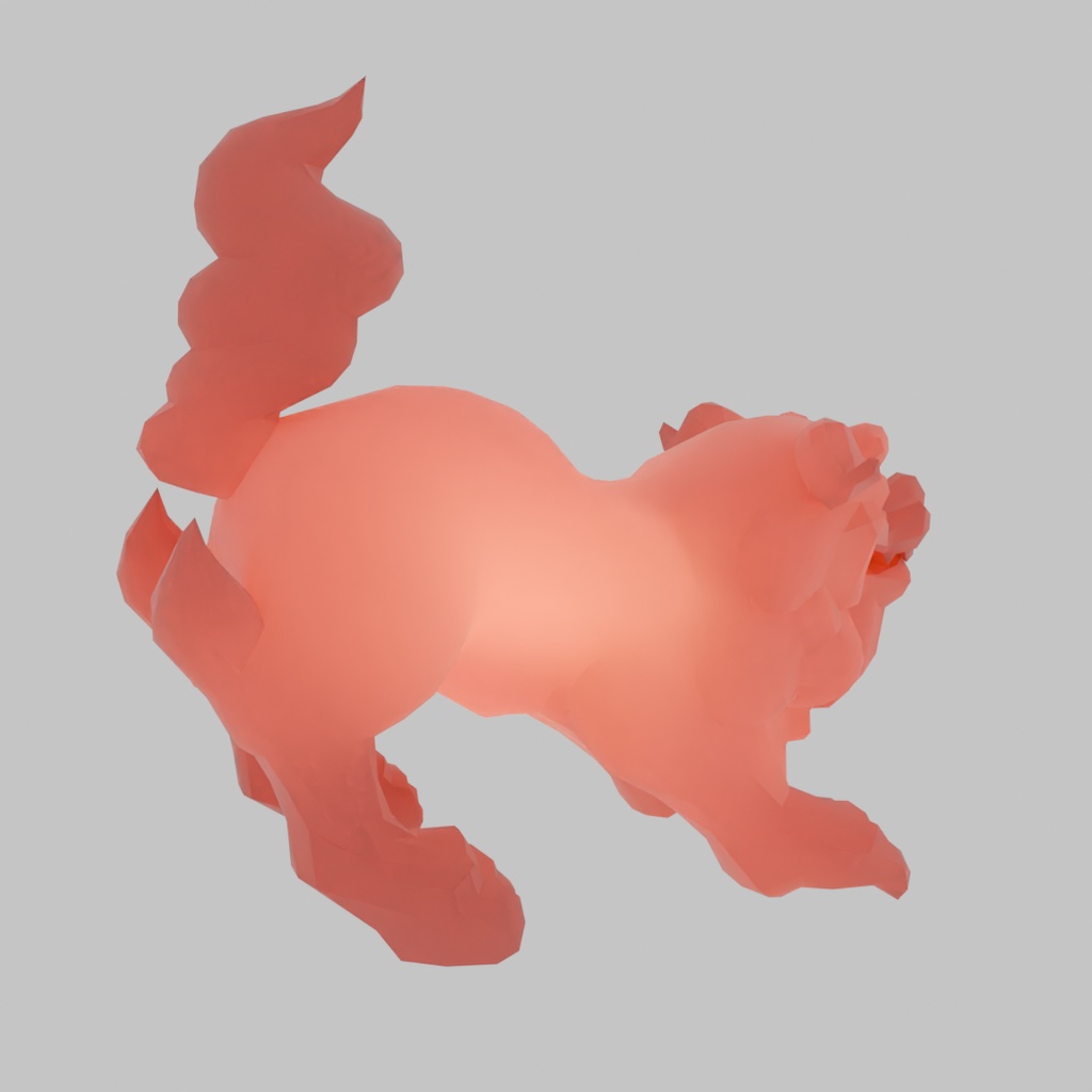 【Blender】 シーサーの間接照明 Indirect lighting of Shisa