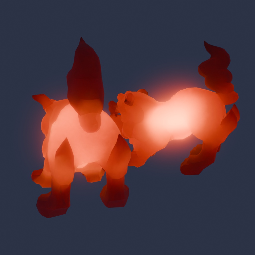 【Blender】 シーサーの間接照明 Indirect lighting of Shisa