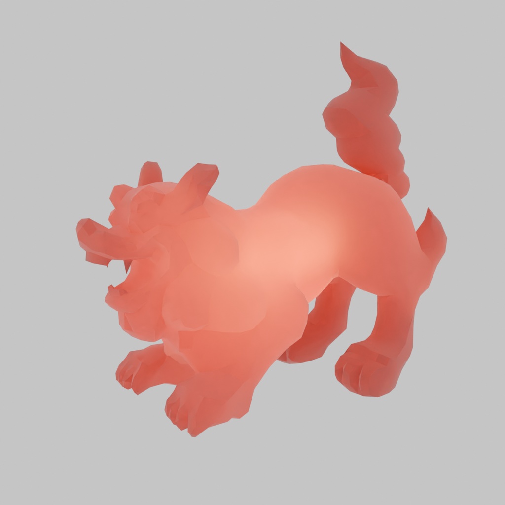 【Blender】 シーサーの間接照明 Indirect lighting of Shisa