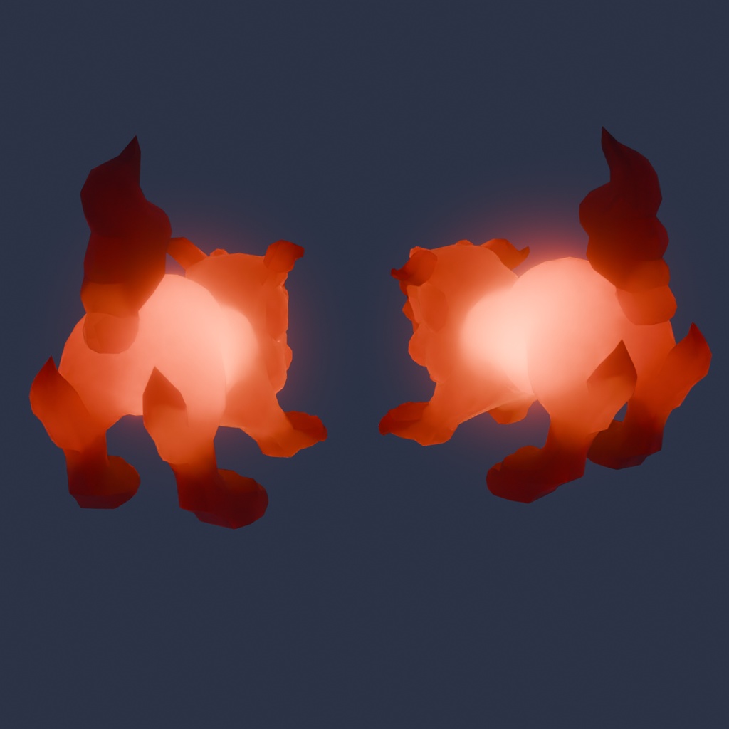 【Blender】 シーサーの間接照明 Indirect lighting of Shisa