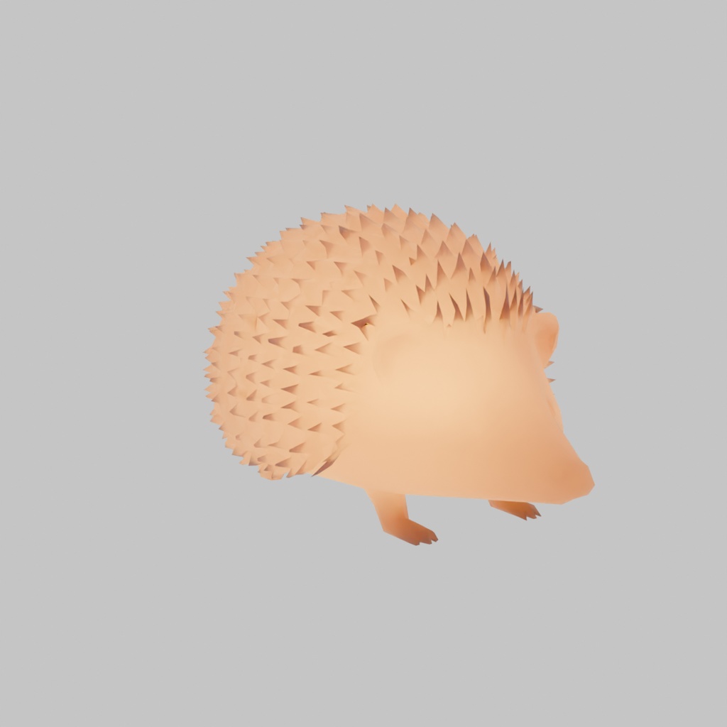 【Blender】 ハリネズミの間接照明 Indirect lighting of hedgehog