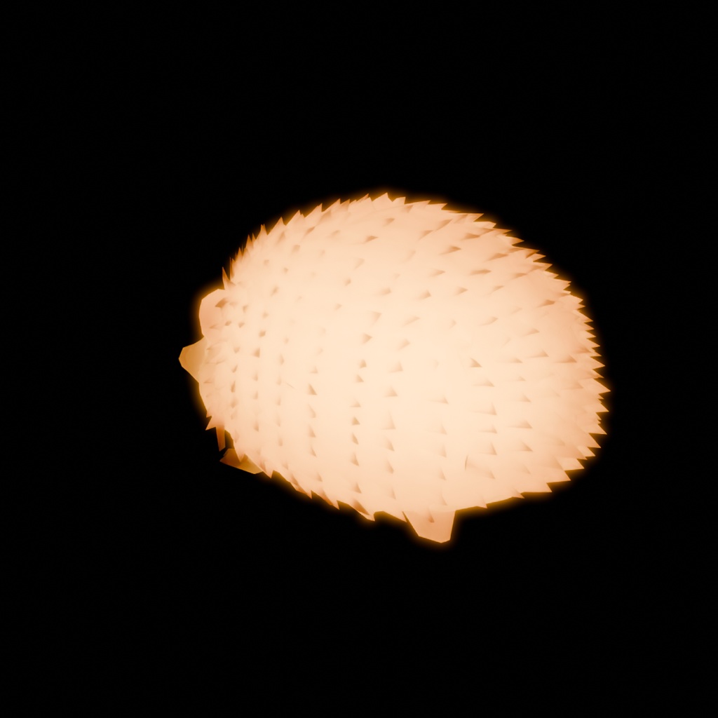 【Blender】 ハリネズミの間接照明 Indirect lighting of hedgehog