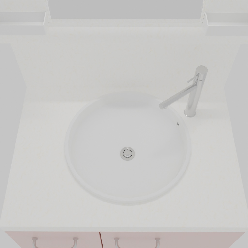 【Blender】 洗面化粧台 Bathroom vanity