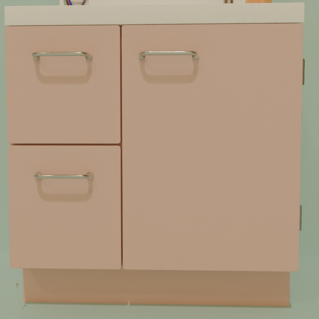 【Blender】 洗面化粧台 Bathroom vanity