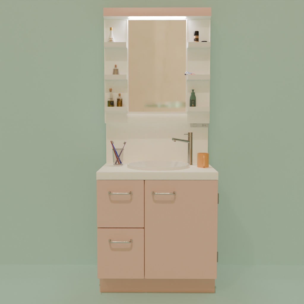 【Blender】 洗面化粧台 Bathroom vanity