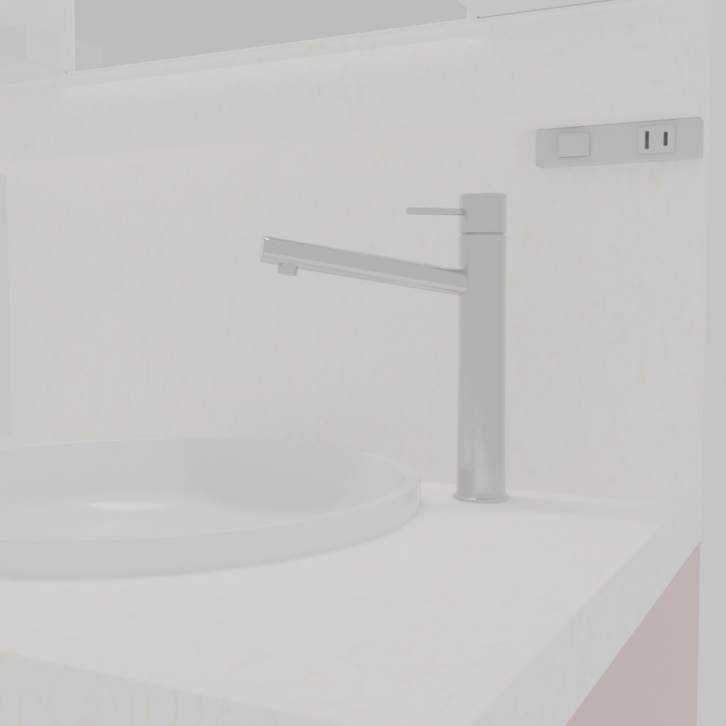 【Blender】 洗面化粧台 Bathroom vanity
