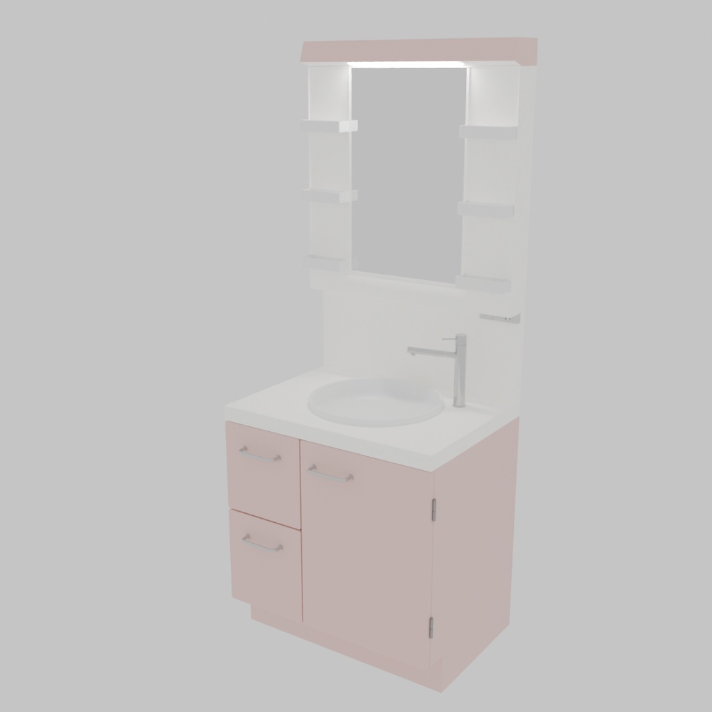 【Blender】 洗面化粧台 Bathroom vanity