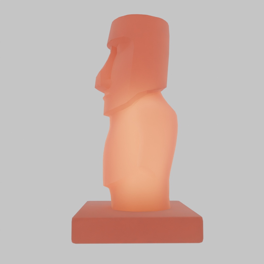 【Blender】 モアイの間接照明 Indirect lighting of Moai