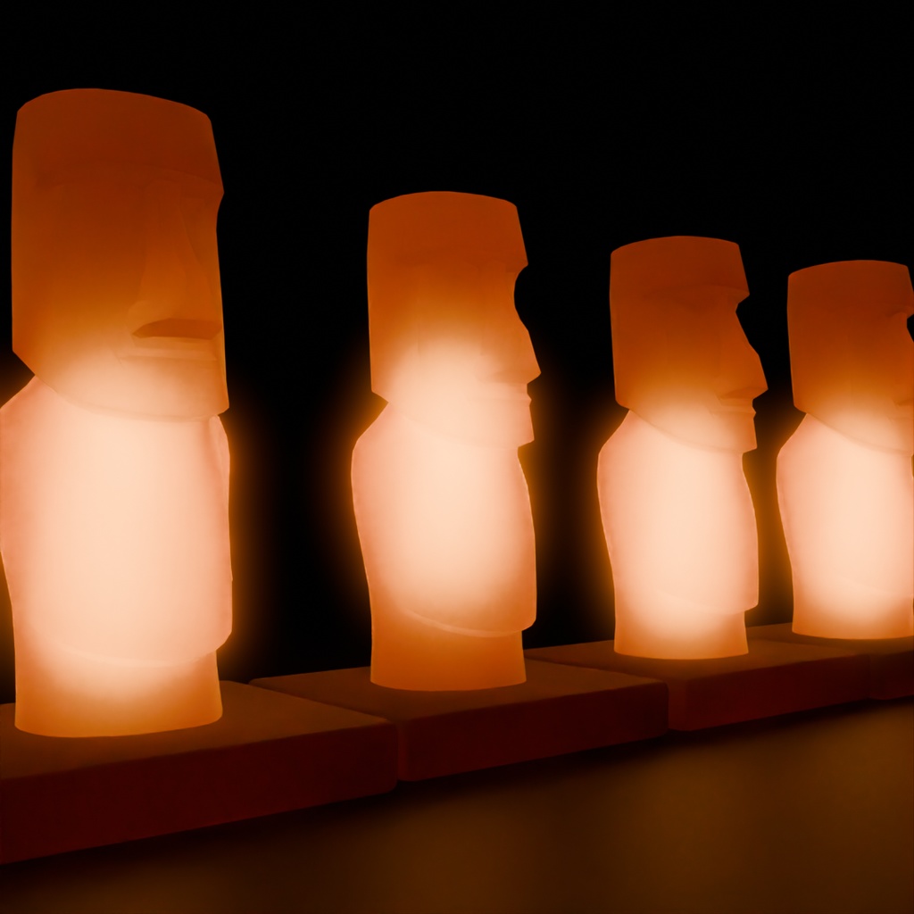 【Blender】 モアイの間接照明 Indirect lighting of Moai