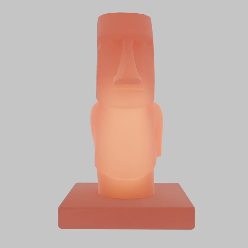 【Blender】 モアイの間接照明 Indirect lighting of Moai