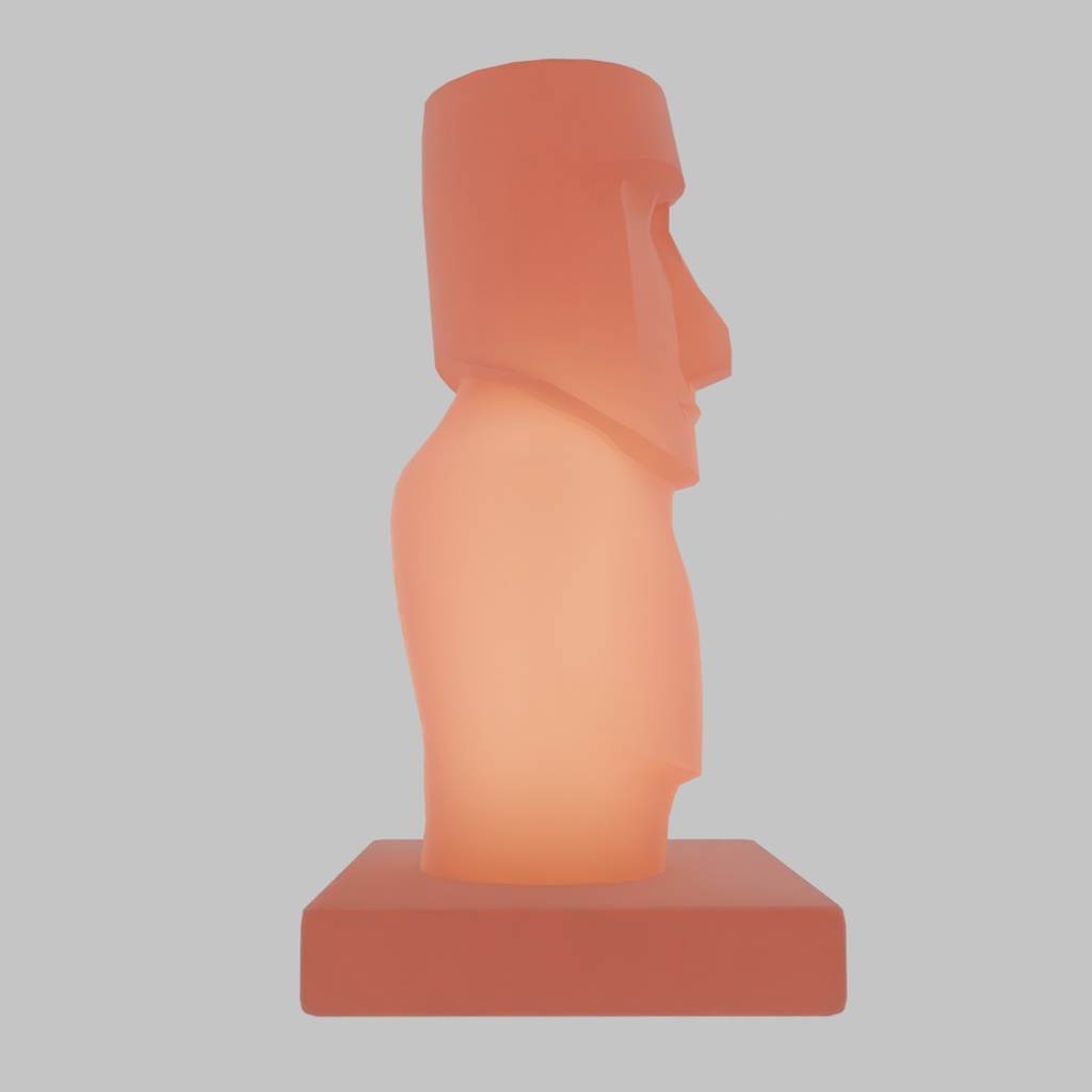 【Blender】 モアイの間接照明 Indirect lighting of Moai
