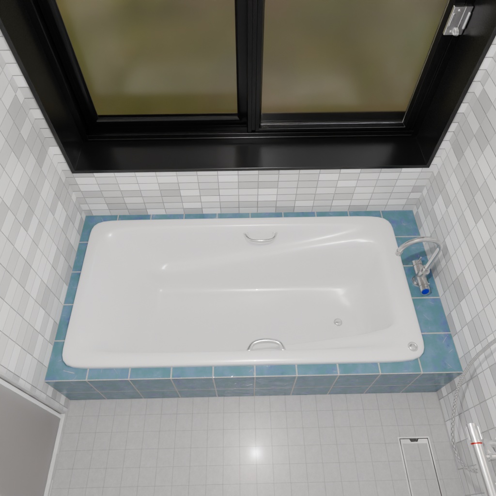 【Blender】 浴室と脱衣所 Bathroom and dressing room