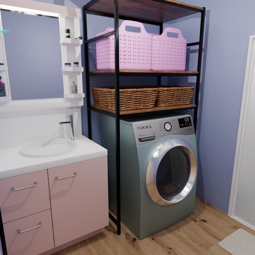 【Blender】 浴室と脱衣所 Bathroom and dressing room