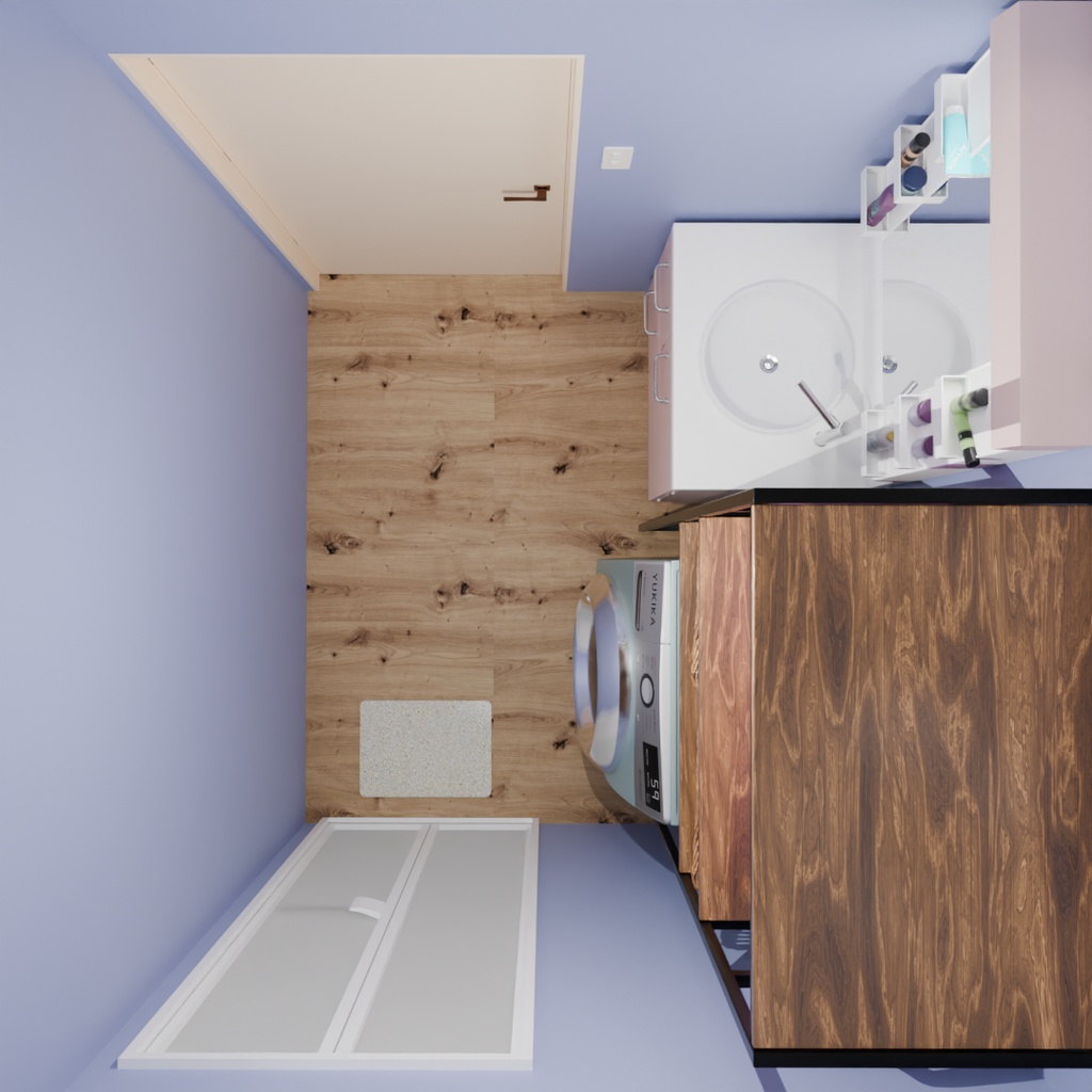 【Blender】 浴室と脱衣所 Bathroom and dressing room