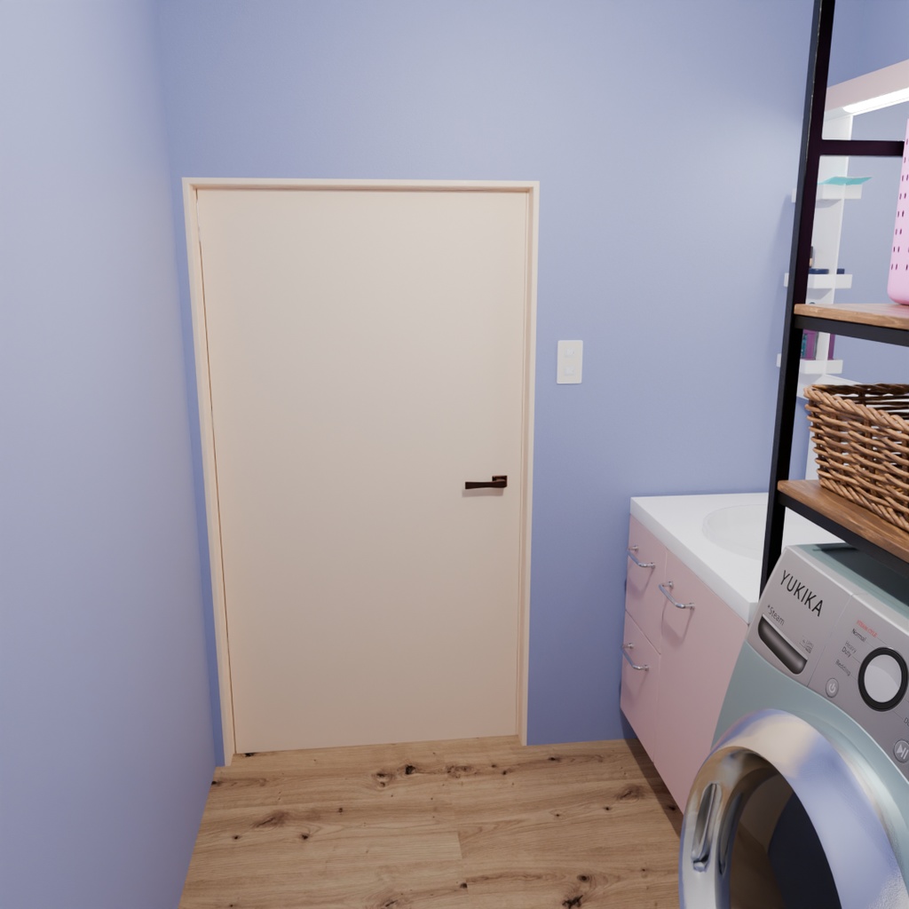 【Blender】 浴室と脱衣所 Bathroom and dressing room
