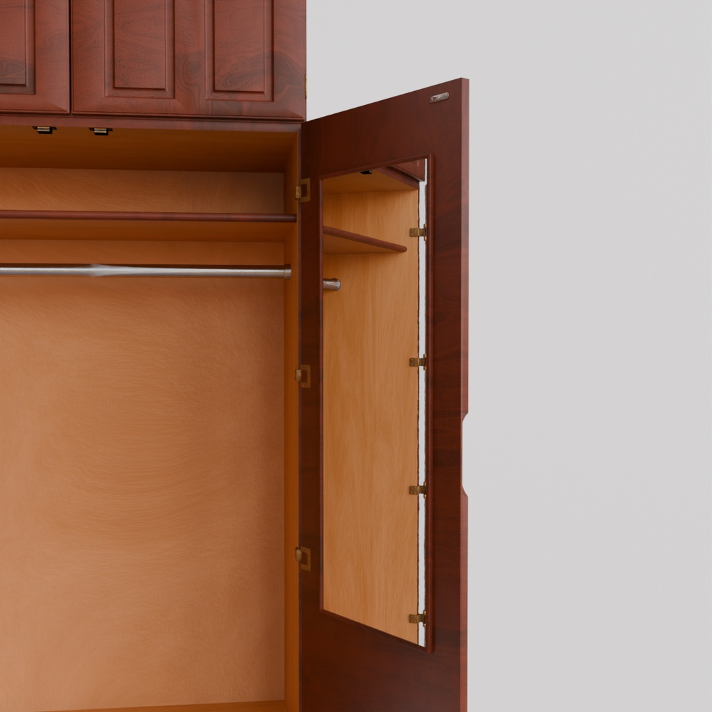 【Blender】 木目調のワードローブ Wood grain wardrobe