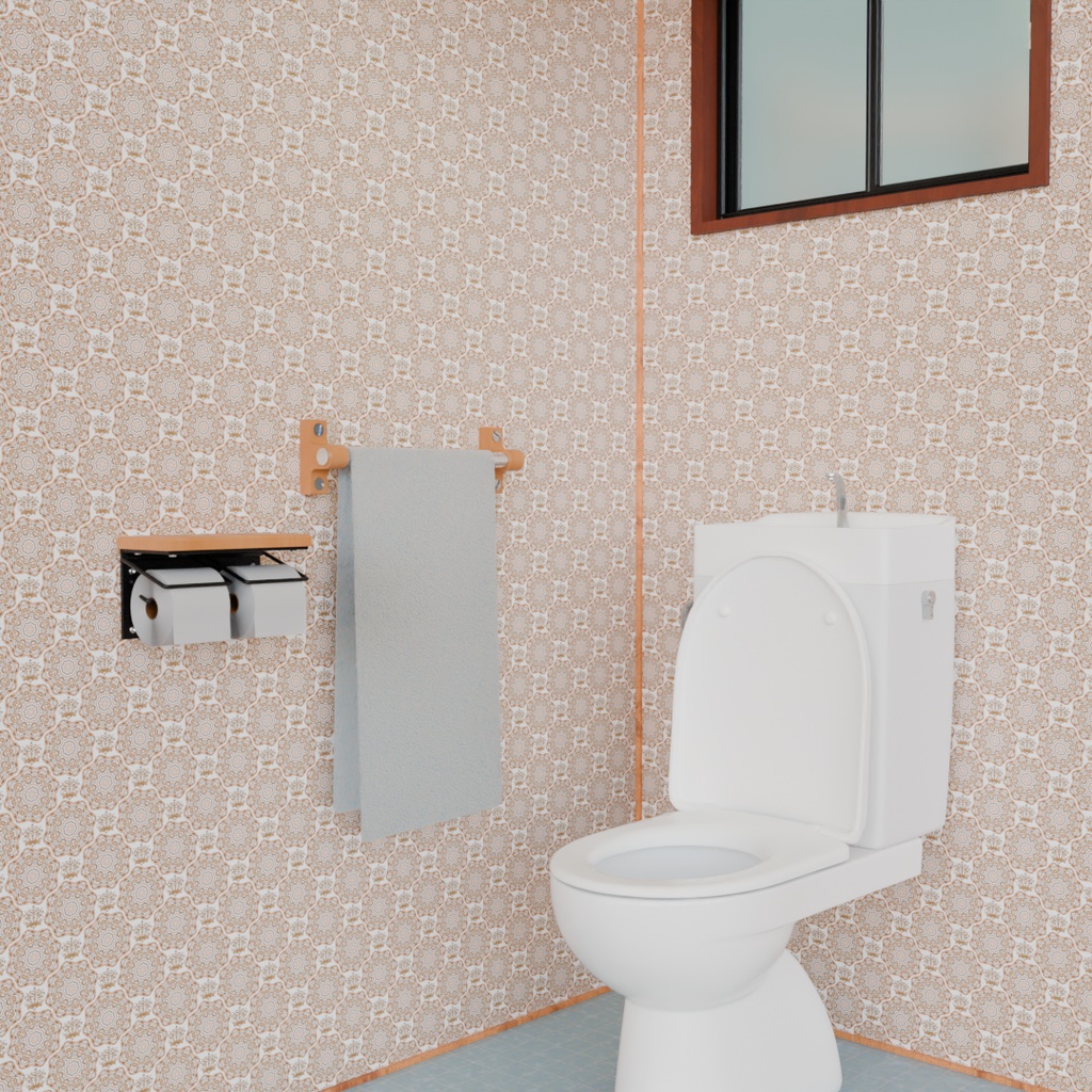 【Blender】 シンプルなトイレルーム Simple restroom
