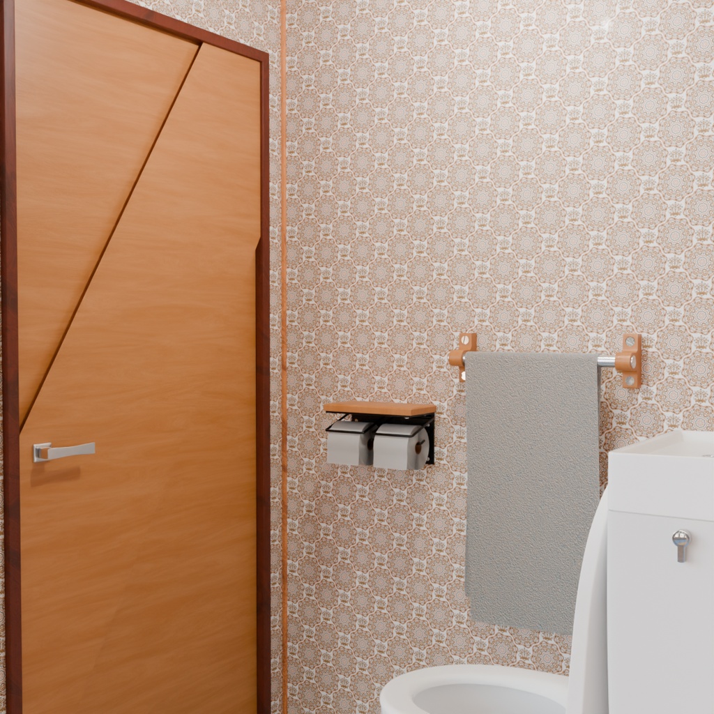 【Blender】 シンプルなトイレルーム Simple restroom