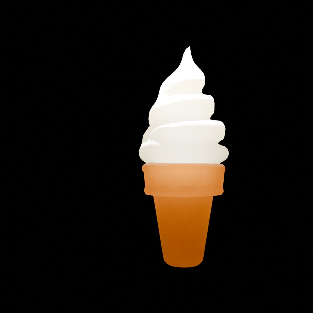 【Blender】 ソフトクリームの間接照明 Indirect lighting for soft serve ice cream