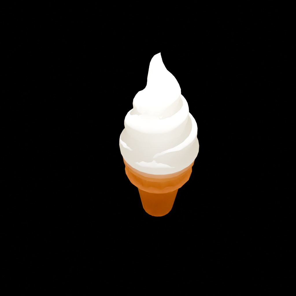 【Blender】 ソフトクリームの間接照明 Indirect lighting for soft serve ice cream